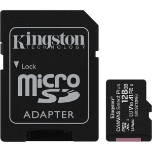 Card de memorie MicroSD Kingston Canvas Select Plus, 128GB, 100MB/s