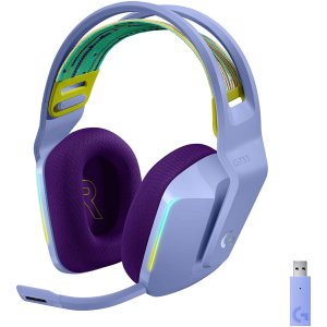 Casti gaming wireless Logitech G733, ultrausoare, Lightsync RGB
